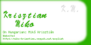 krisztian miko business card