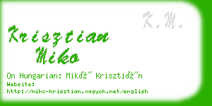 krisztian miko business card